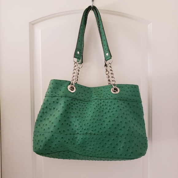 Unknown Handbags - Green Faux Ostrich Bag * Super Cute!